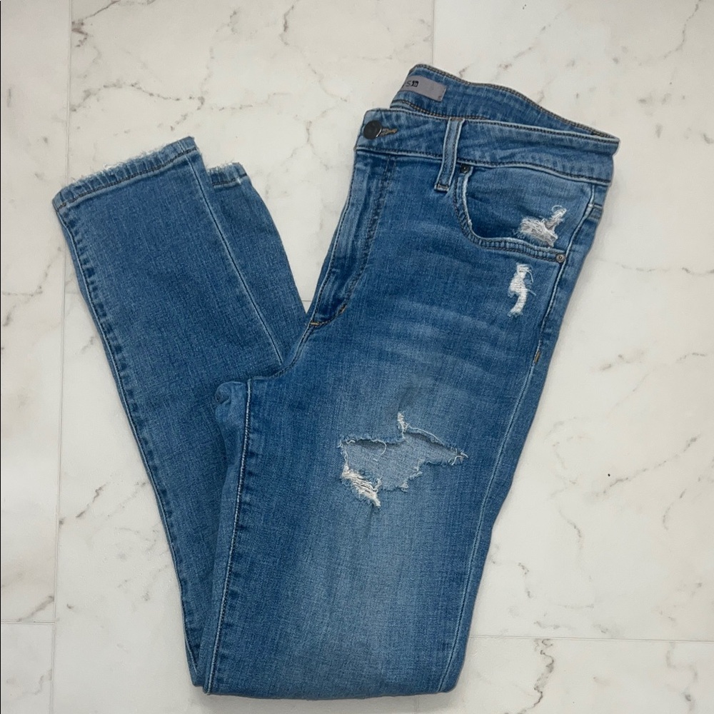 Joe's Jeans Medium Blue Distressed Skinny Jeans Size 30